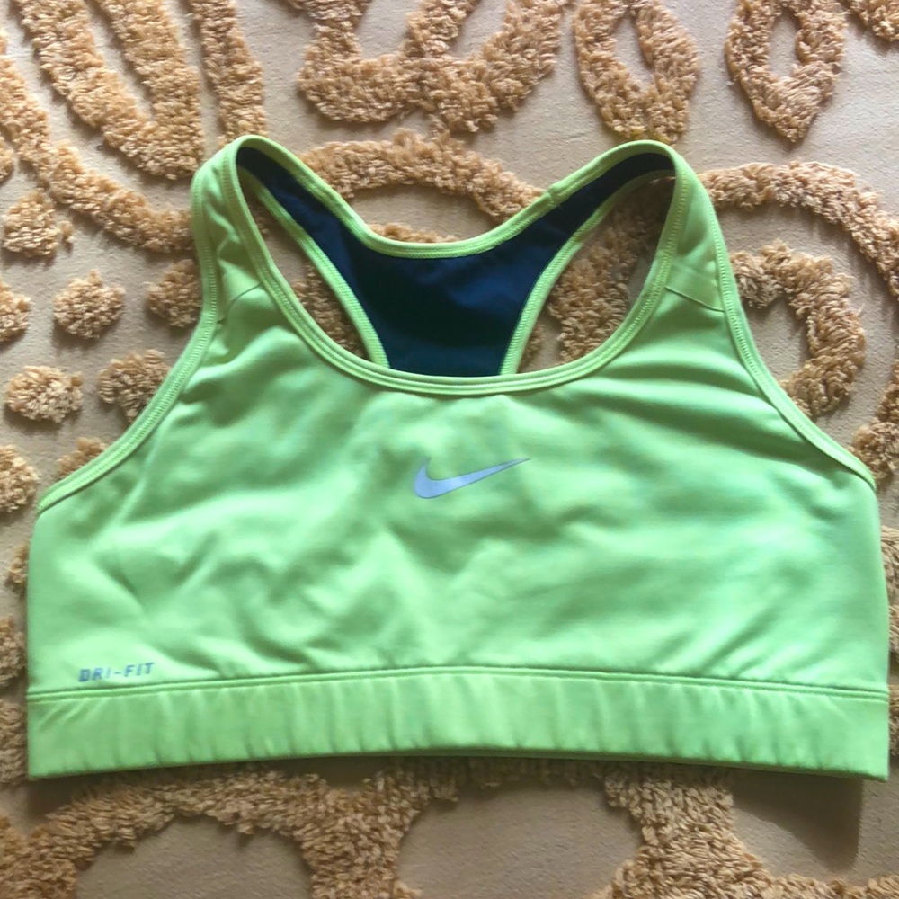 Nike neon yellow/green M Medium Sports bra